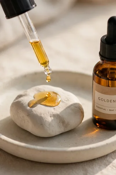 Adding essential oil to a stone