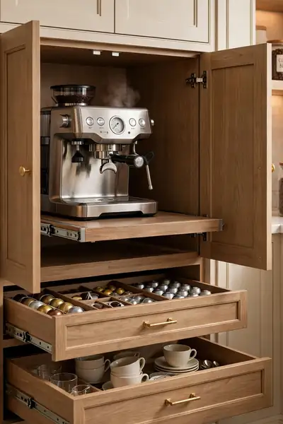 Built in coffee cabinet