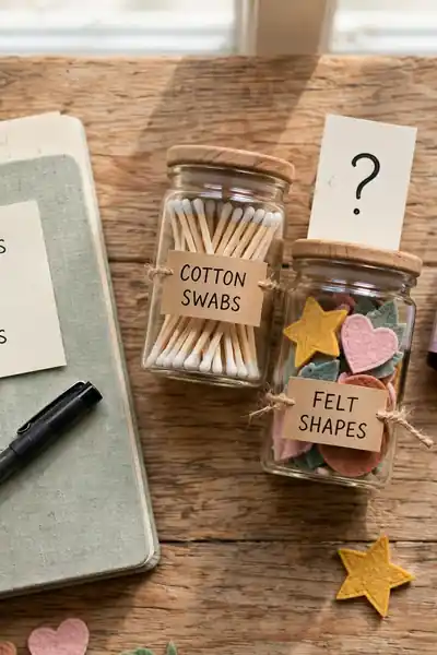 Flat lay with car freshener supplies and notebook