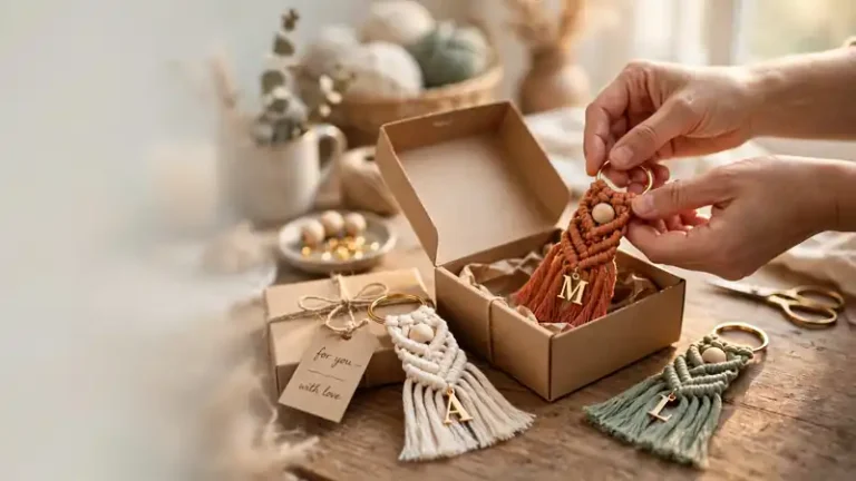 DIY macrame keychain tutorial for thoughtful gifts