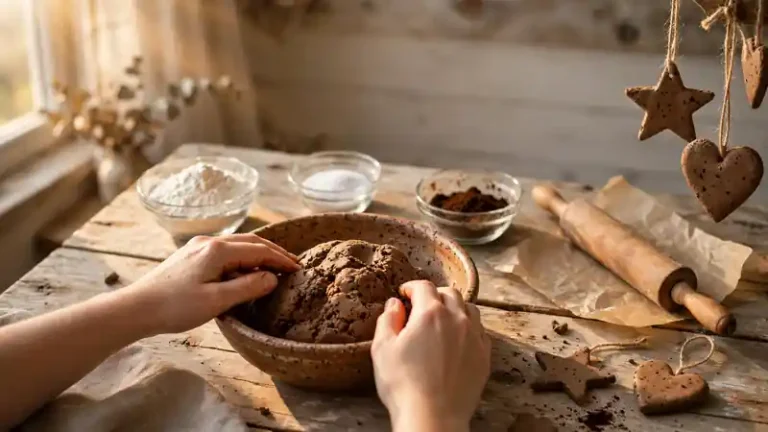 coffee clay recipe with pantry staples and handmade ornaments