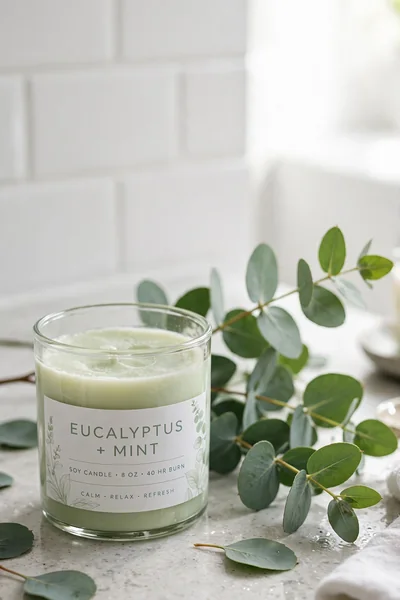 eucalyptus mint candle gift