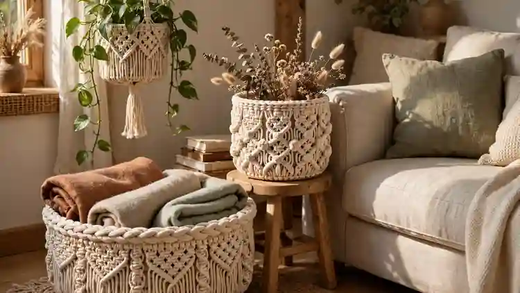 macrame basket patterns