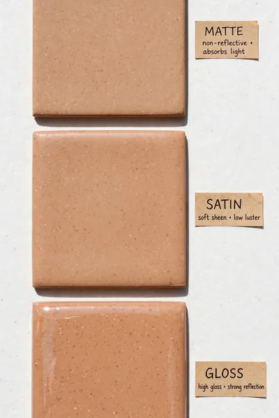 Matte satin and gloss finish comparison
