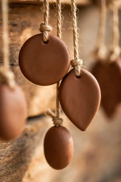 Smooth uncracked dried coffee clay ornaments