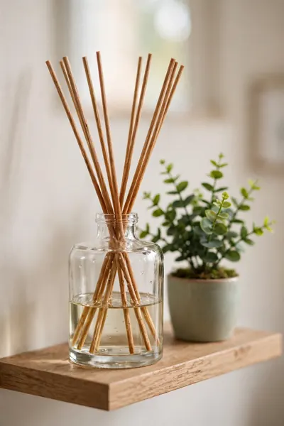 Reed diffuser adding signature scent to office
