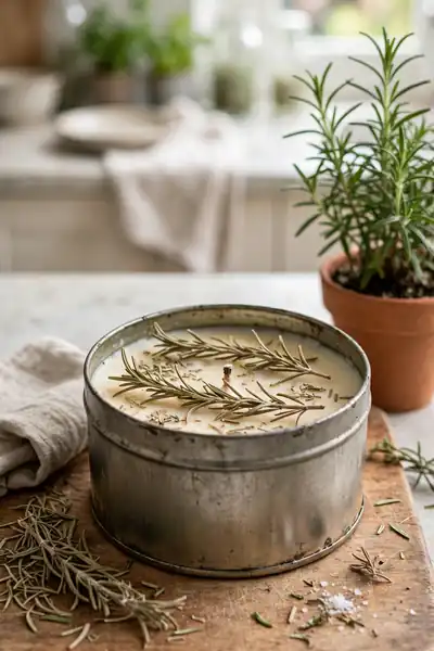 rosemary herb candle gift
