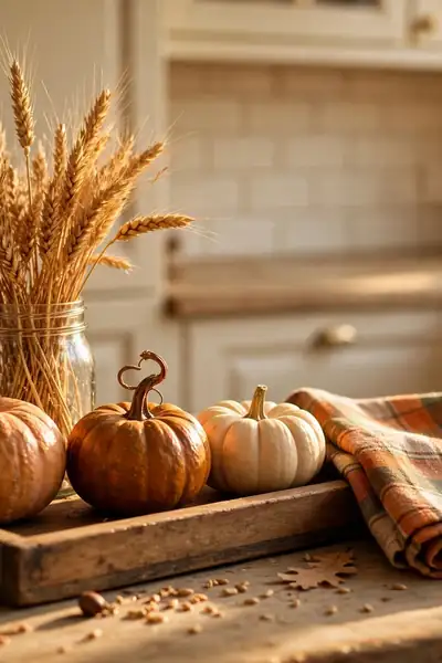 Seasonal farmhouse kitchen decor swaps