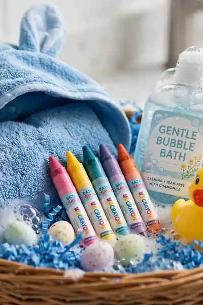 Splish splash bath Easter basket with rubber duck