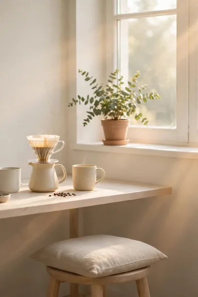 Window nook coffee bar